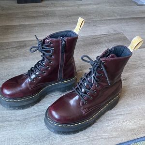Burgundy Dr. Martens Platform size 37